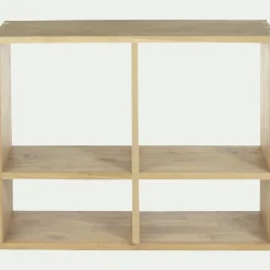 Rangement À Composer|Bibliothèque Et Étagère*alinea Étagère 4 cases en chêne - Bois clair