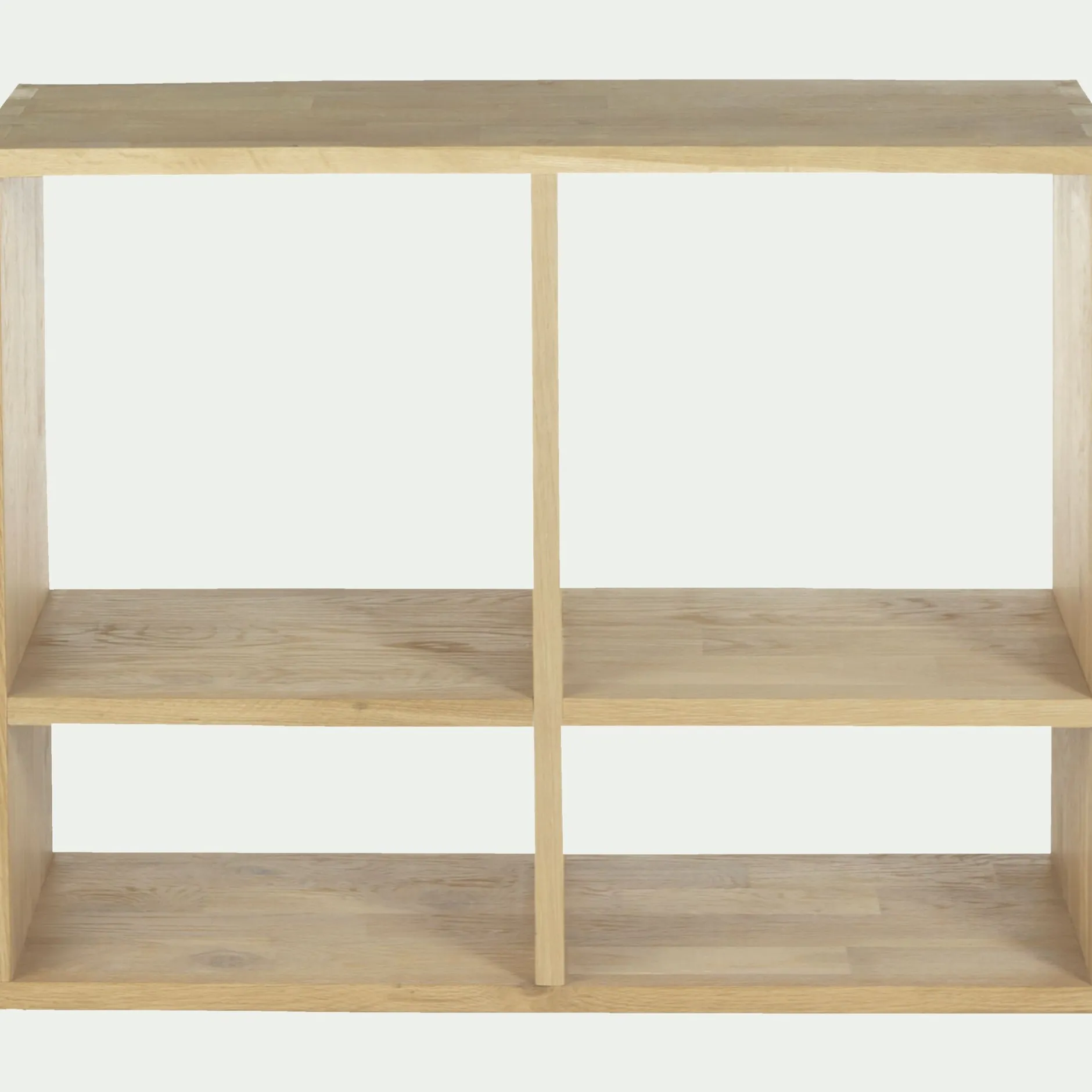 Rangement À Composer|Bibliothèque Et Étagère*alinea Étagère 4 cases en chêne - Bois clair