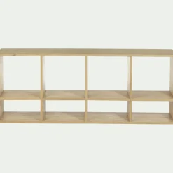 Rangement À Composer|Bibliothèque Et Étagère*alinea Étagère 8 cases en chêne lamellé - Bois clair