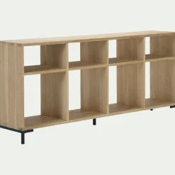 Rangement À Composer|Bibliothèque Et Étagère*alinea Étagère 8 cases en chêne lamellé - Bois clair