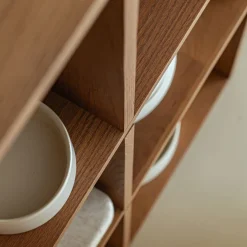 Rangement À Composer|Bibliothèque Et Étagère*alinea Étagère 6 cases en chêne massif - Bois foncé