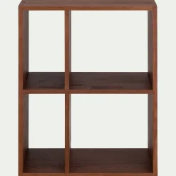 Rangement À Composer|Bibliothèque Et Étagère*alinea Étagère 4 cases en chêne massif - Bois foncé