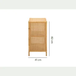 Bibliothèque Enfant|Bibliothèque Enfant*alinea Étagère 2 cases en rotin - Naturel