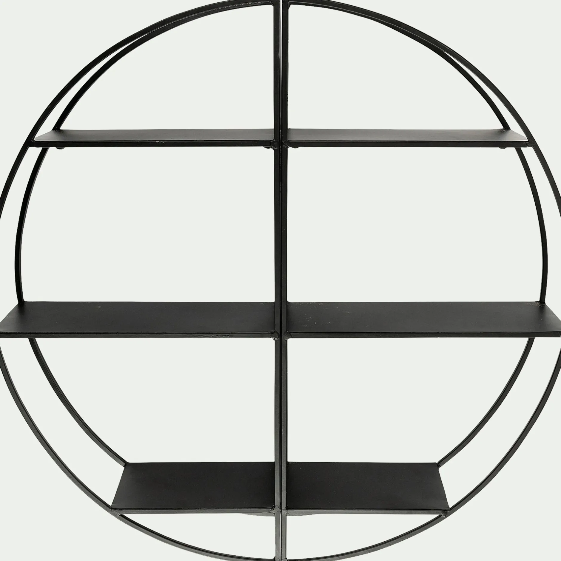 Étagère Murale*alinea Étagère déco en métal D60cm - Noir