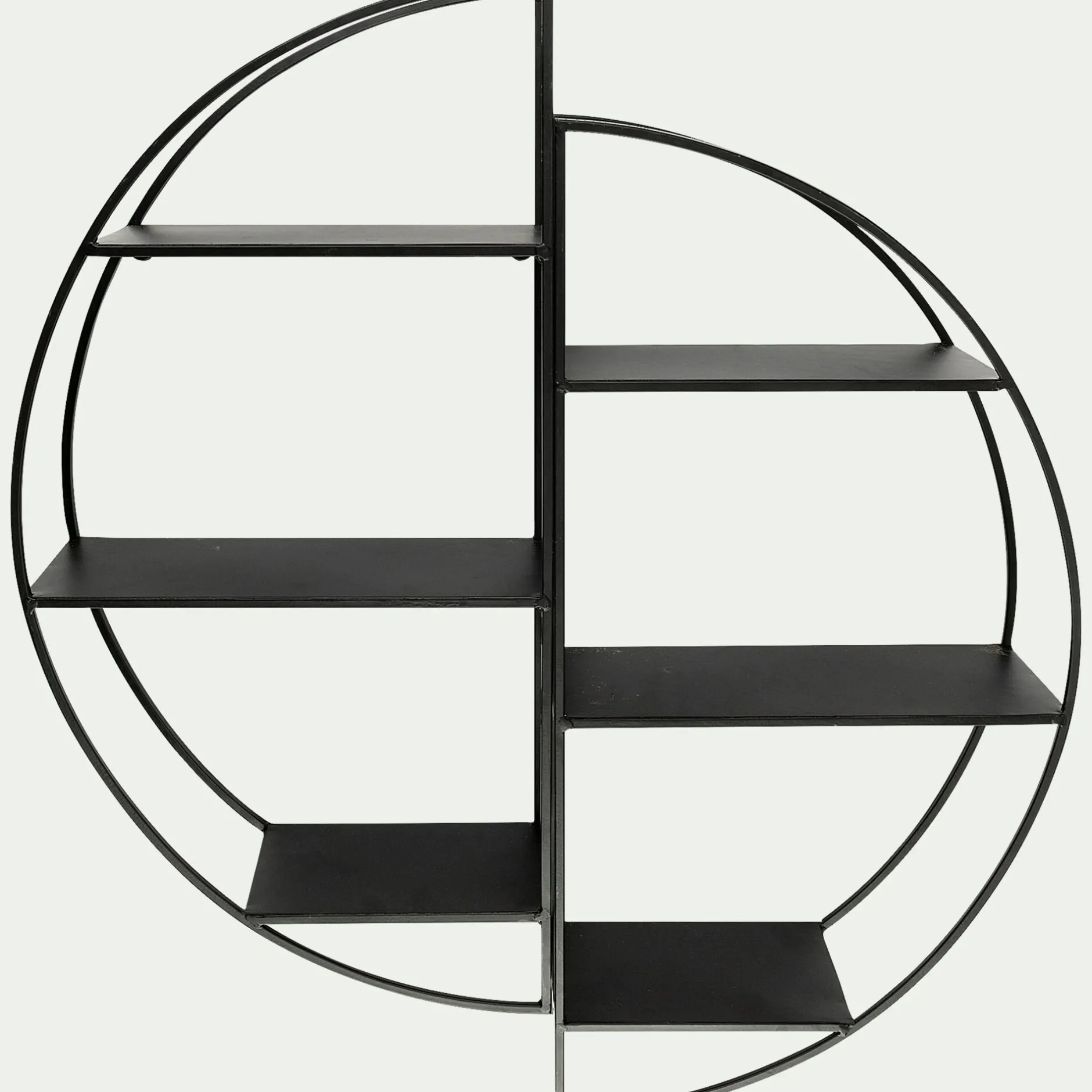 Étagère Murale*alinea Étagère déco en métal D60cm - Noir
