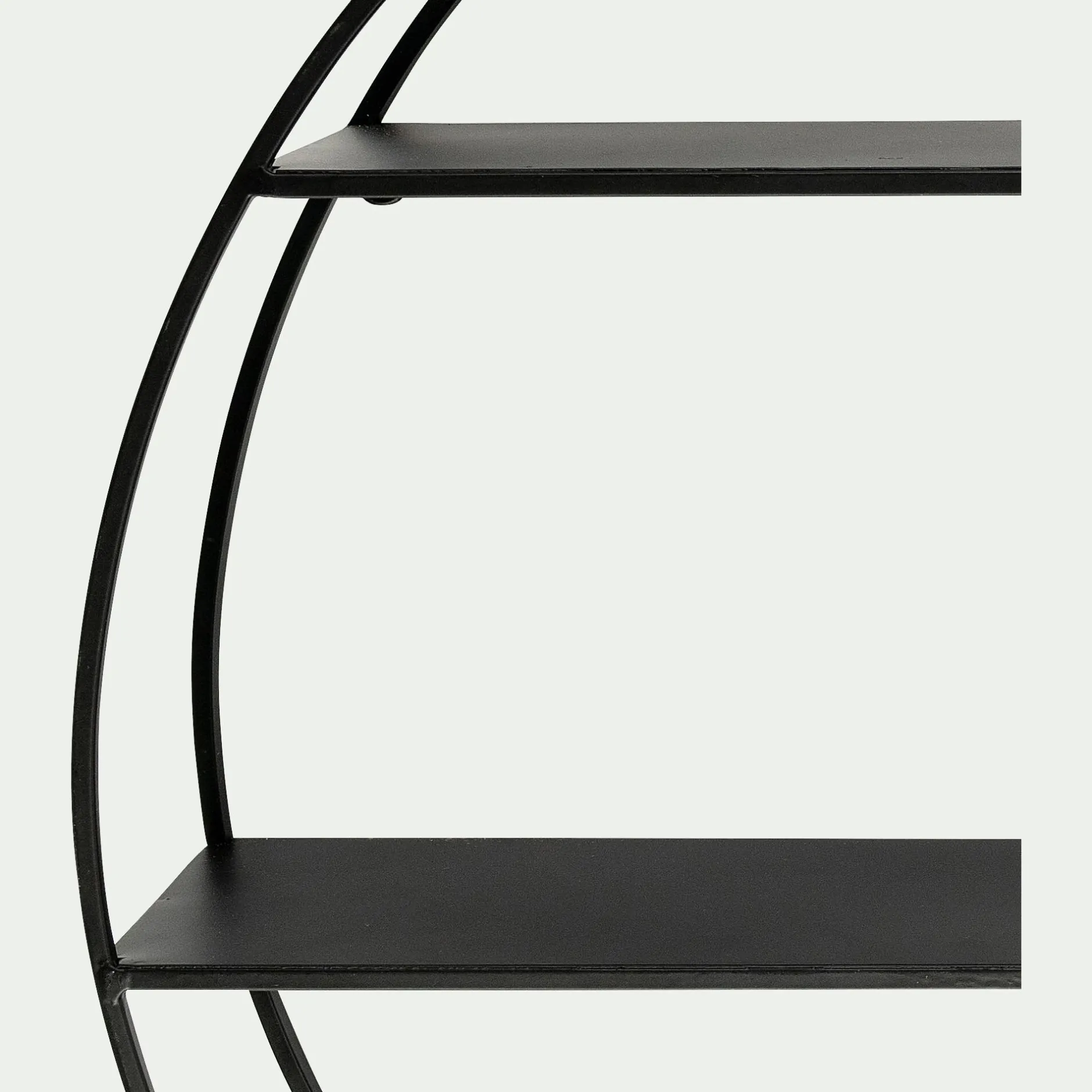 Étagère Murale*alinea Étagère déco en métal D60cm - Noir