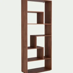 Rangement À Composer|Bibliothèque Et Étagère*alinea Étagère en forme déstructurée en chêne massif - Bois foncé