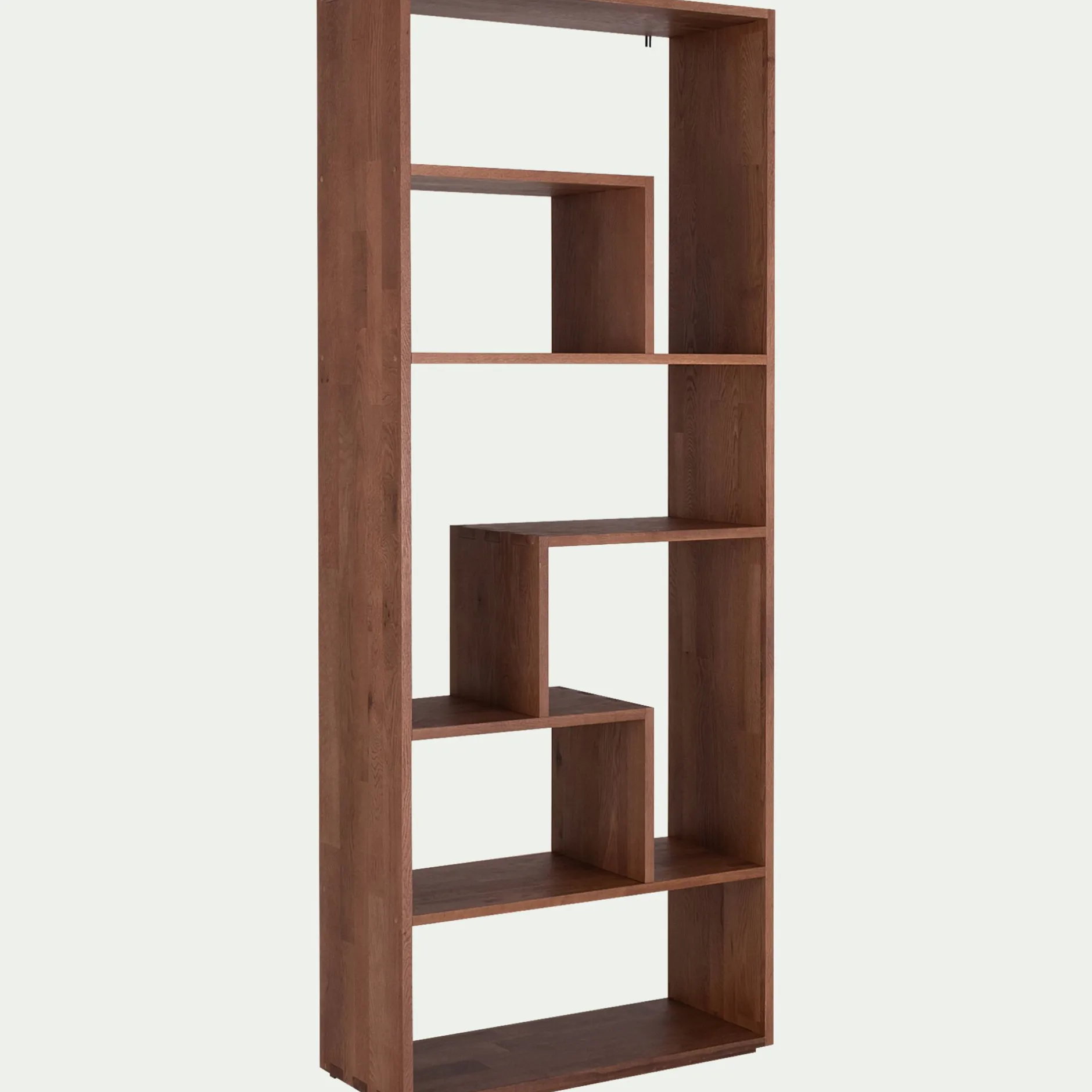 Rangement À Composer|Bibliothèque Et Étagère*alinea Étagère en forme déstructurée en chêne massif - Bois foncé