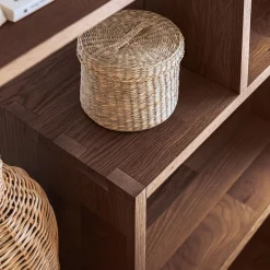 Rangement À Composer|Bibliothèque Et Étagère*alinea Étagère en forme déstructurée en chêne massif - Bois foncé