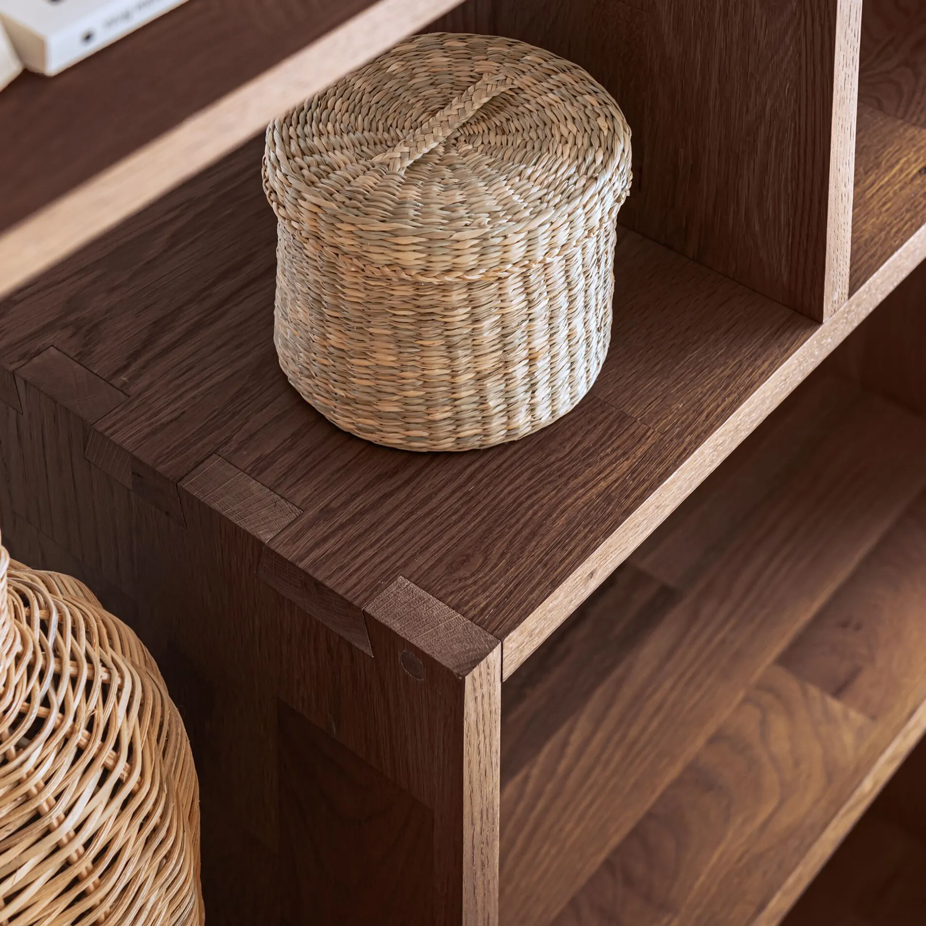 Rangement À Composer|Bibliothèque Et Étagère*alinea Étagère en forme déstructurée en chêne massif - Bois foncé