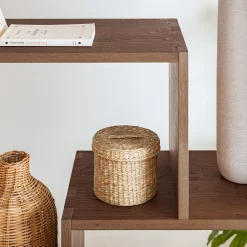 Rangement À Composer|Bibliothèque Et Étagère*alinea Étagère en forme déstructurée en chêne massif - Bois foncé