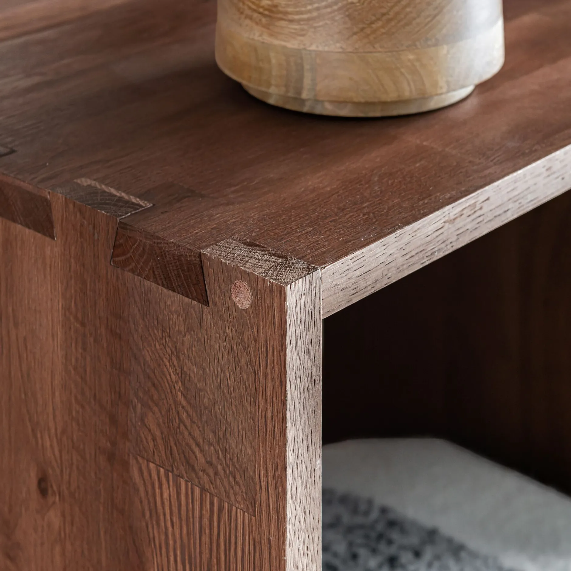 Rangement À Composer|Bibliothèque Et Étagère*alinea Étagère en forme déstructurée en chêne massif - Bois foncé