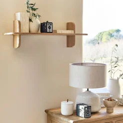 Étagère Murale*alinea Étagère murale 1 tablette en chêne L80cm - Bois clair