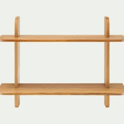 Étagère Murale*alinea Étagère murale 2 tablettes en chêne L80cm - Bois clair