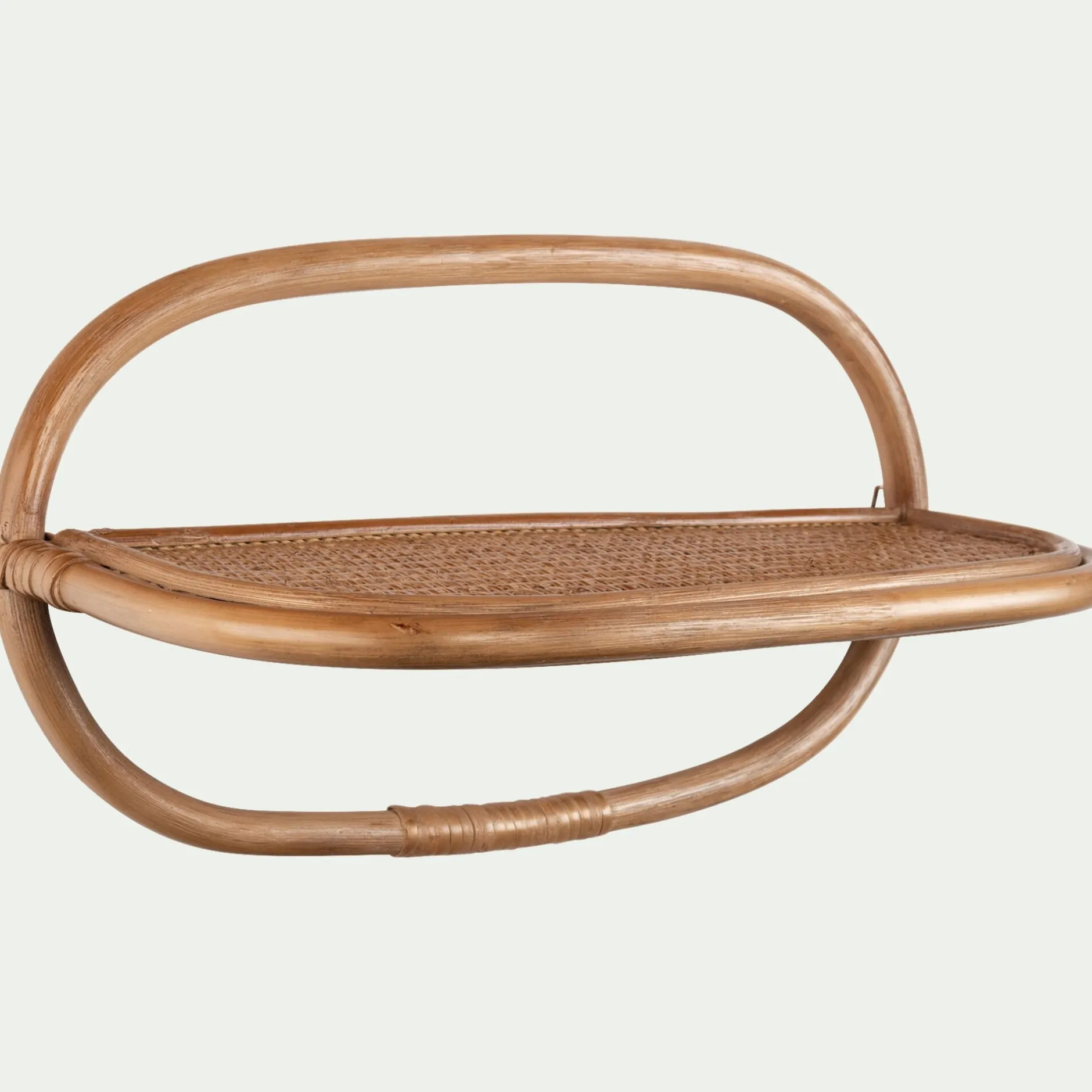 Étagère Murale*alinea Étagère murale décorative en rotin - L40xH23cm Naturel