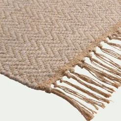 Tapis En Laine|Tapis En Jute*alinea Tapis à franges en laine - 60x100cm Naturel