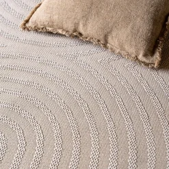 Tapis Exterieur|Tapis D'Extérieur*alinea Tapis à motifs circulaires 120x170cm - écru Blanc