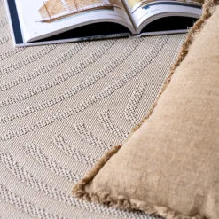 Tapis Exterieur|Tapis D'Extérieur*alinea Tapis à motifs circulaires 120x170cm - écru Blanc