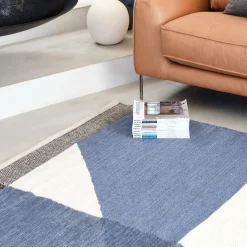 Tapis De Salon*alinea Tapis à motifs en coton - 160x230cm Bleu