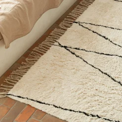 Tapis De Salon|Tapis Berbère*alinea Tapis à motifs géométriques en coton - et noir 160x230cm Blanc
