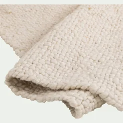 Tapis En Laine|Tapis Uni*alinea Tapis à pompons en laine 120x170cm - Beige