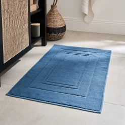 Tapis De Bain*alinea Tapis de bain en coton - figuerolles 60x110cm Bleu