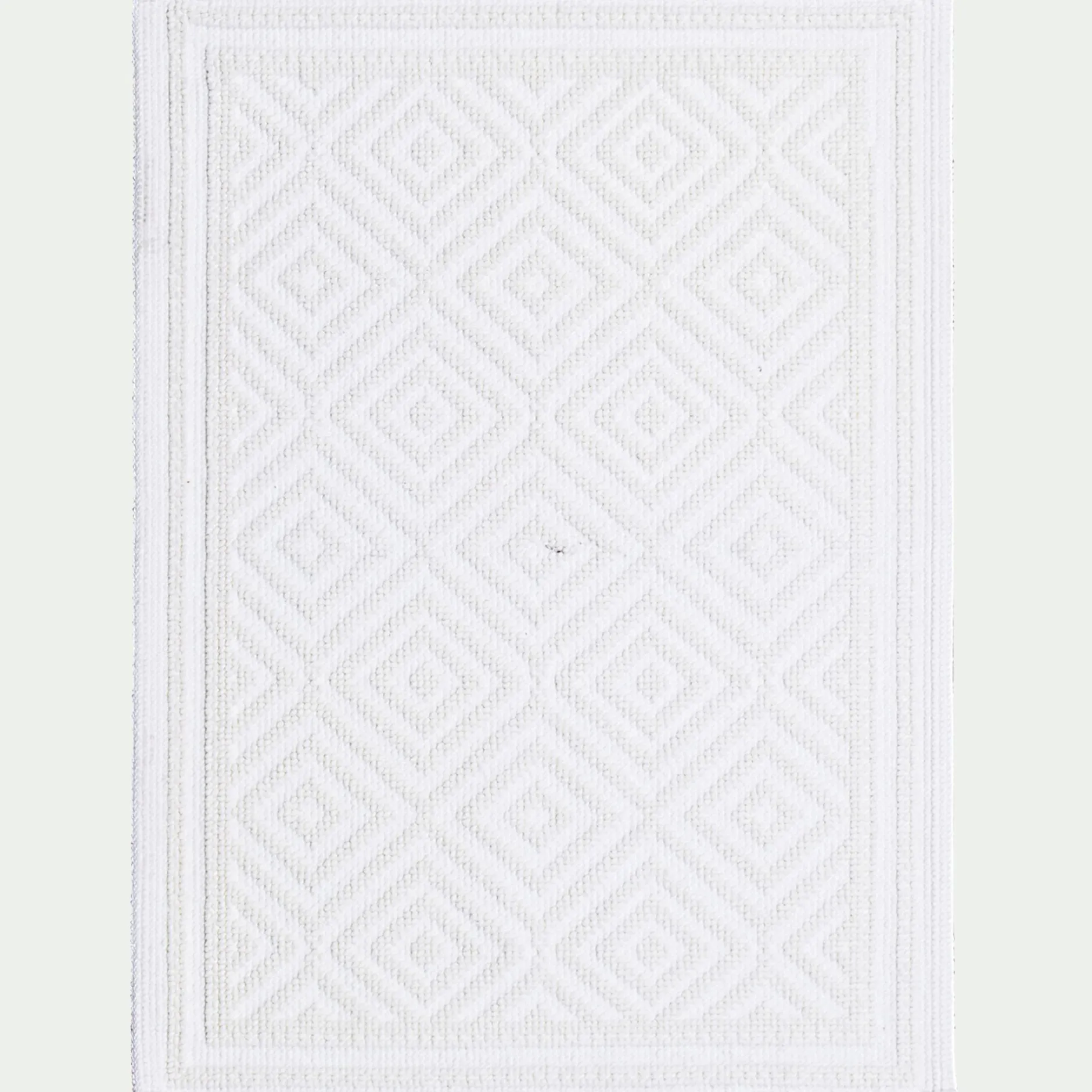 Tapis De Bain*alinea Tapis de bain en coton jacquard - l50xL70cm ventoux Blanc