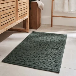 Tapis De Bain*alinea Tapis de bain en coton jacquard 50x80cm - cèdre Vert