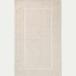 Tapis De Bain*alinea Tapis de bain jacquard en coton 50x80cm - capelan Blanc