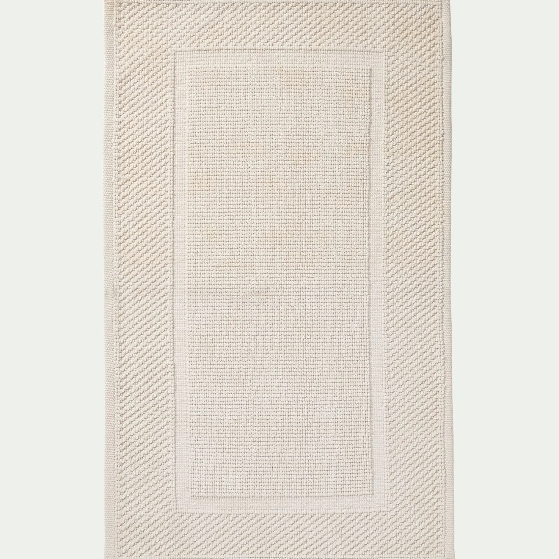 Tapis De Bain*alinea Tapis de bain jacquard en coton 50x80cm - capelan Blanc