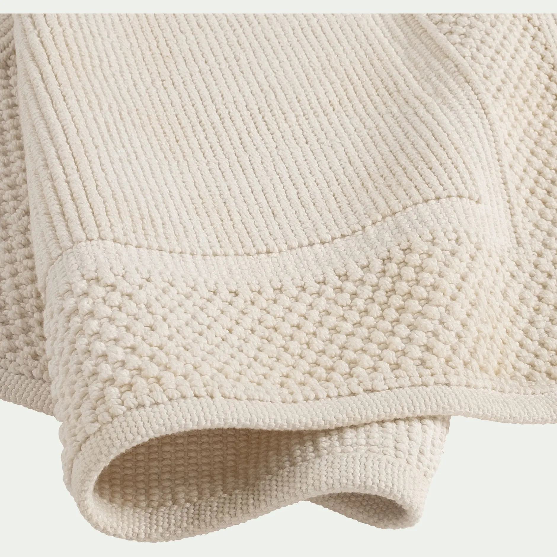 Tapis De Bain*alinea Tapis de bain jacquard en coton 50x80cm - capelan Blanc