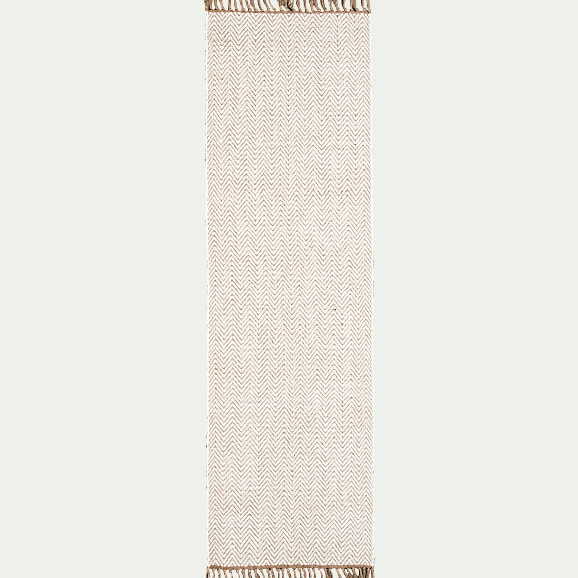 Tapis En Laine|Tapis En Jute*alinea Tapis de couloir et laine et jute - 60x200cm Blanc