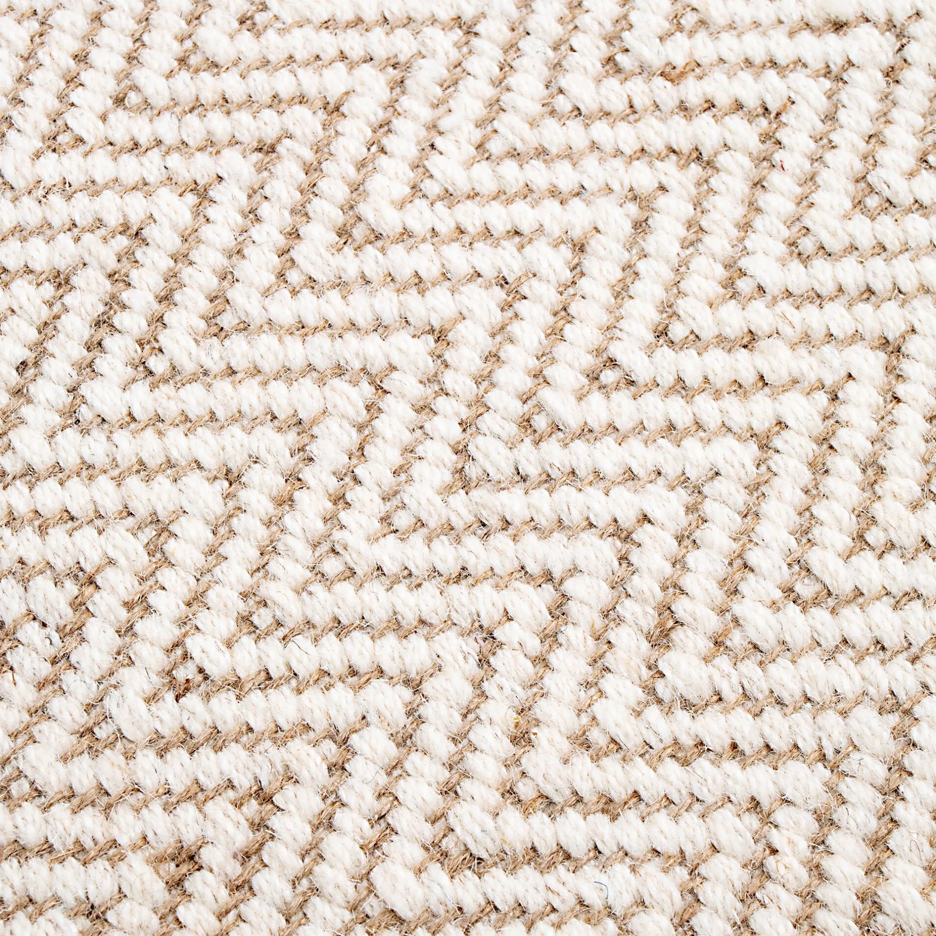 Tapis En Laine|Tapis En Jute*alinea Tapis de couloir et laine et jute - 60x200cm Blanc