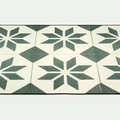 Tapis De Cuisine|Descente De Lit*alinea Tapis de cuisine carreaux de ciment en vinyle 50x120cm Gris