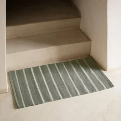 Tapis De Cuisine|Descente De Lit*alinea Tapis en coton à rayure 50x80cm - Vert