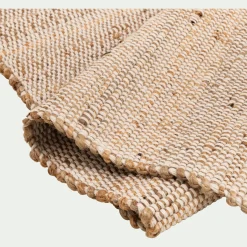 Tapis En Jute|Tapis Uni*alinea Tapis en jute et coton 140x200cm - Naturel