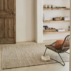 Tapis En Jute|Tapis Uni*alinea Tapis en jute et coton 140x200cm - Naturel