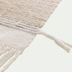 Tapis En Laine|Tapis De Salon*alinea Tapis en laine à motifs finition frange 160230cm - Beige