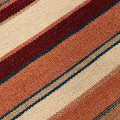 Tapis En Laine|Descente De Lit*alinea Tapis en laine à rayures 60x120cm - Rouge