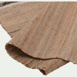 Tapis En Laine|Tapis En Jute*alinea Tapis en laine et jute à motifs rayés finition franges 160x230cm - Naturel
