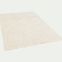 Tapis De Salon*alinea Tapis en tissu recyclé à motif 160x230cm - Beige