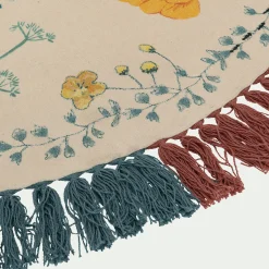 Matelas Enfant|Tapis Chambre Enfant*alinea Tapis enfant en coton tissé plat imprimé motifs fleurs d120cm - multicolore Rose