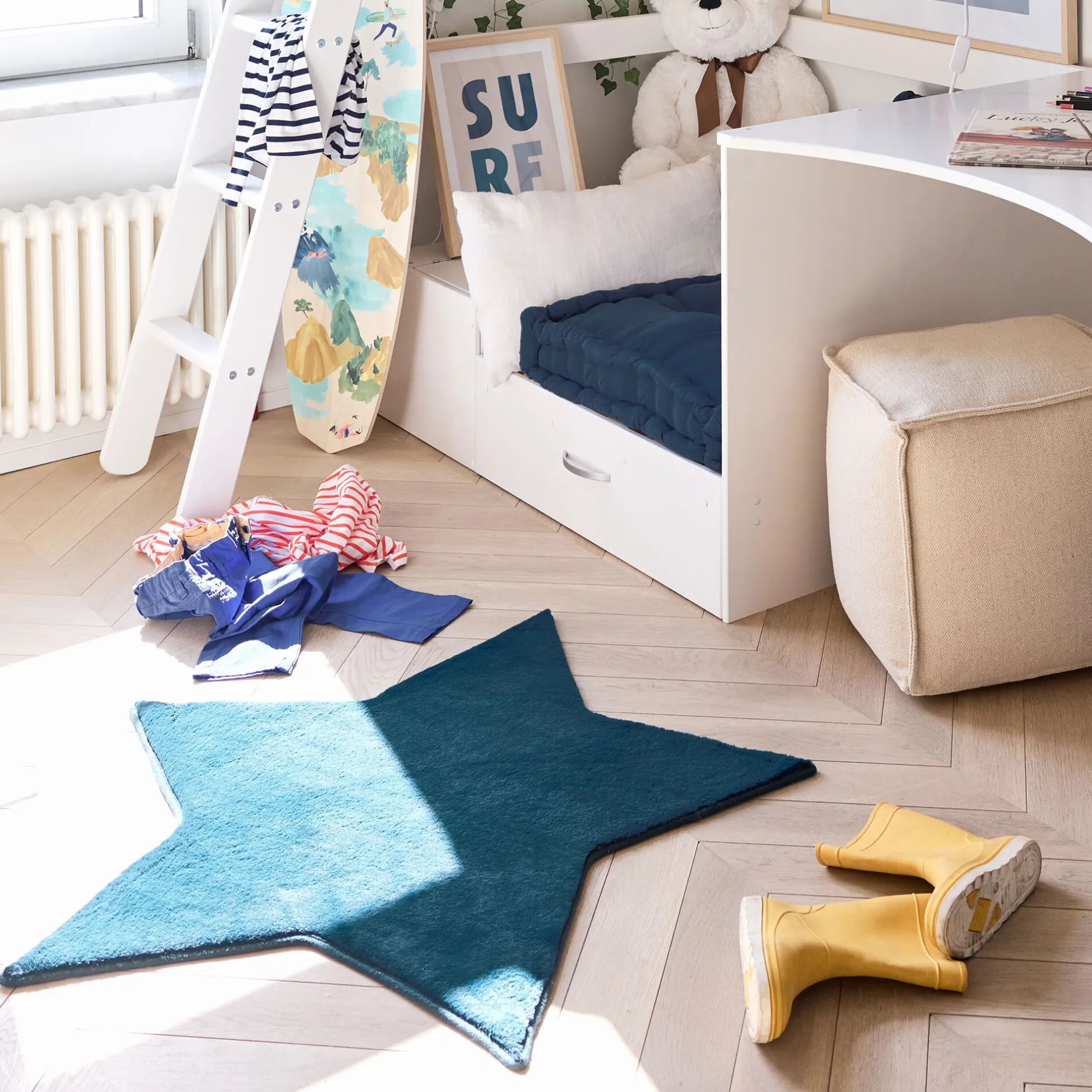 Matelas Enfant|Tapis Chambre Enfant*alinea Tapis forme étoile bleu Bleu figuerolles