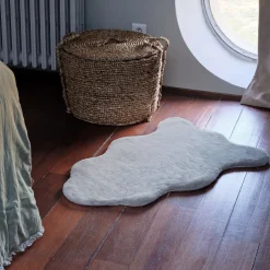 Matelas Enfant|Tapis Chambre Enfant*alinea Tapis imitation fourrure - 60x90cm Gris