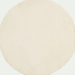 Descente De Lit|Tapis Uni*alinea Tapis imitation fourrure - D120cm Beige