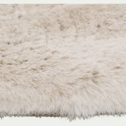 Descente De Lit|Tapis Uni*alinea Tapis imitation fourrure - D120cm Beige