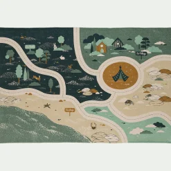 Matelas Enfant|Tapis Chambre Enfant*alinea Tapis imprimé circuit120x180cm - multicolore Beige