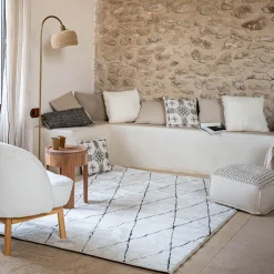 Tapis Berbère*alinea Tapis inspiration berbère à motifs losange 160x230cm - écru Blanc