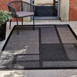 Tapis Exterieur|Tapis D'Extérieur*alinea Tapis intérieur et extérieur - gris foncé 160x230cm