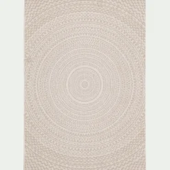 Tapis Exterieur|Tapis D'Extérieur*alinea Tapis intérieur et extérieur à motifs en tissu recyclé 120x170cm - écru Blanc
